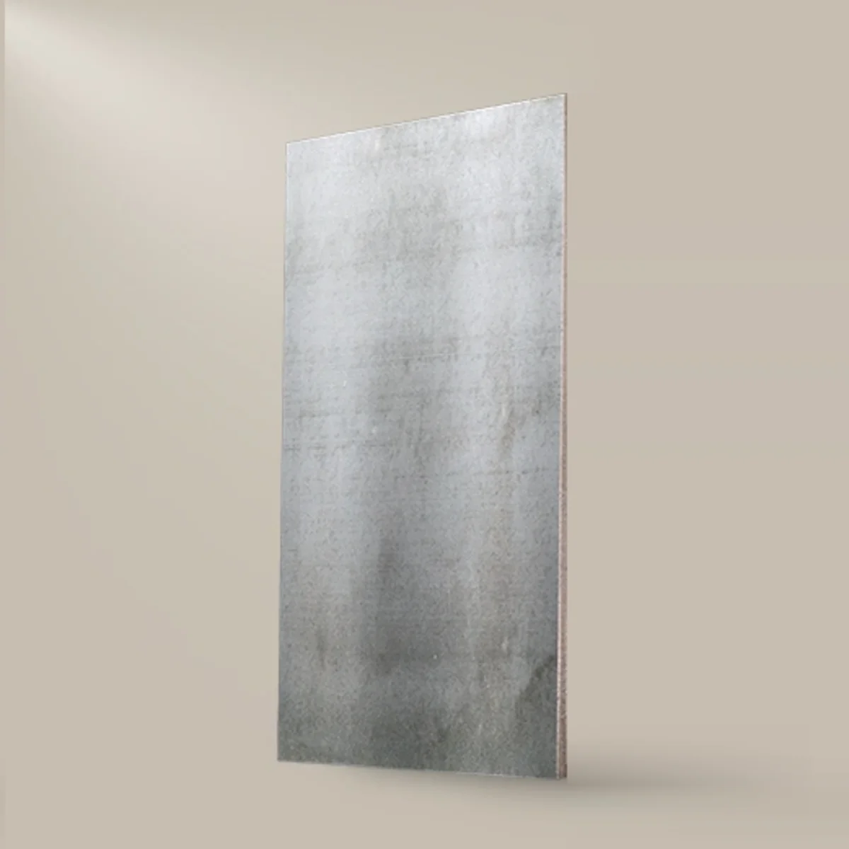 A plain grey Bison Panel cement bonded particle board sheet
