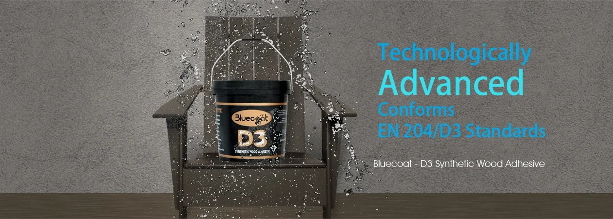 Bluecoat D3 synthetic wood adhesive, from the maker's own campaign