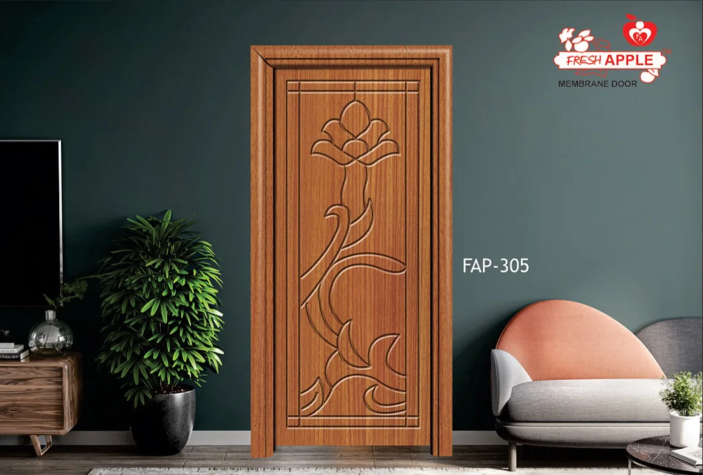 A Fresh Apple premium membrane door hung in a living room