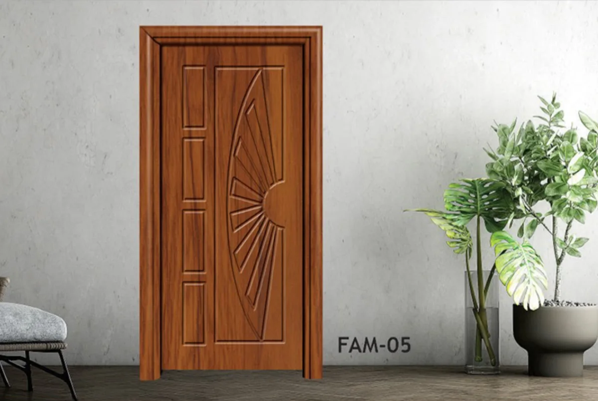 Fresh Apple membrane door design FAM-05 hung in a bedroom