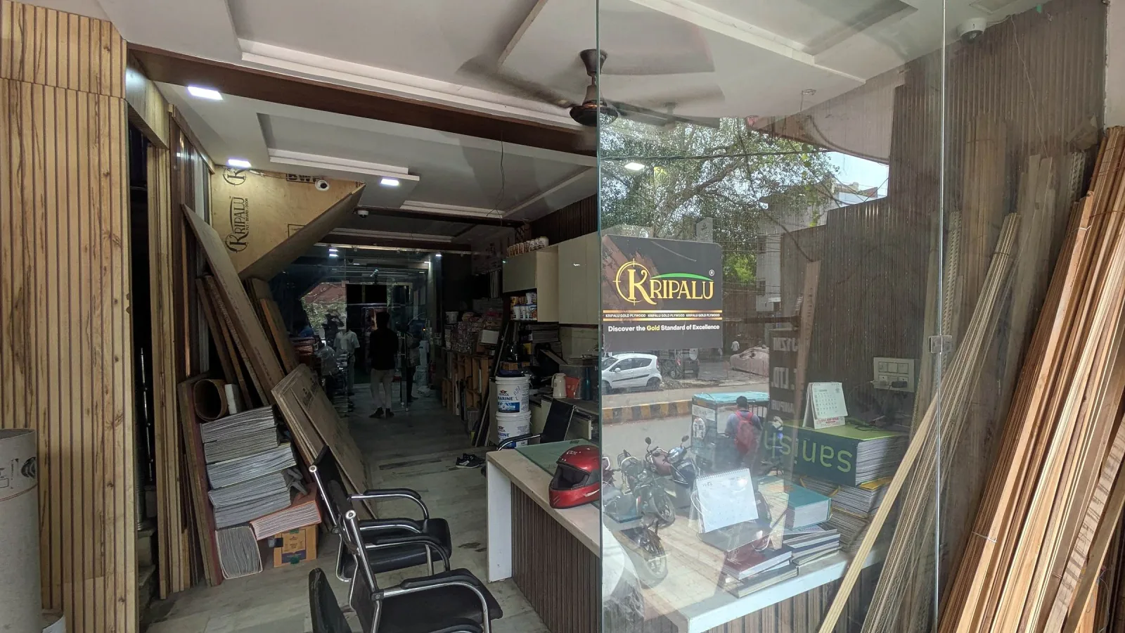 Inside the Kripalu Plywood showroom in Kanpur